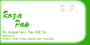 roza pap business card